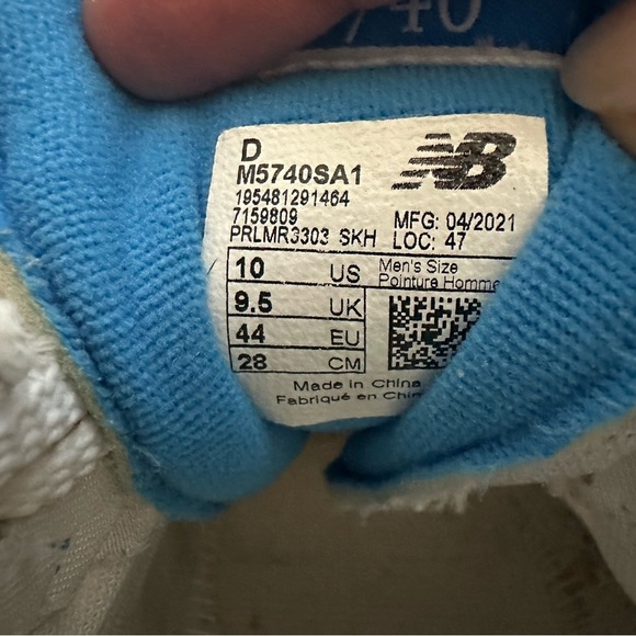 New Balance 57/40 Blue and Cream Sneakers - Mens 10 main image 5